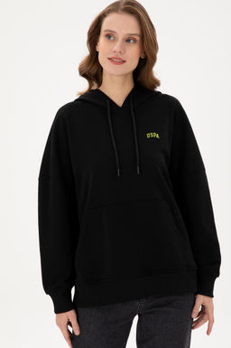 Женский черный базовый свитшот Дополнительная скидка 11% в корзине - U.s. polo assn фото 3