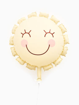 Цена за 2 шт. Воздушный шар фольгированный 22" "Солнышко" цвет кремовый