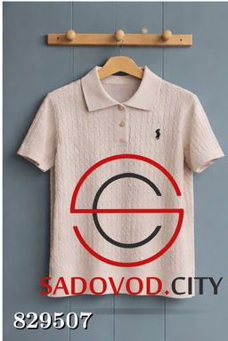 Женская футболка-поло однотонная