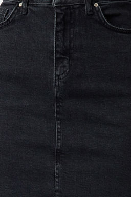 TRENDYOLMILLA Siyah Yuksek Bel Mini Denim Etek TWOSS20ET0241 фото 9