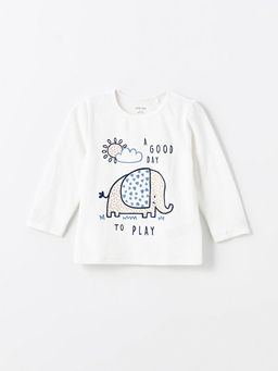 Bisiklet Yaka Uzun Kollu Bask?l? Erkek Bebek Pijama Tak?m? - Waikiki фото 2