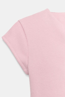 CAMISETA RIB BOTONES / Rosa palo - Zara фото 6