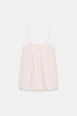 VESTIDO MINI NYLON GLOBO / Rosa tiza - Zara фото 6