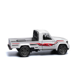 Белый с рисунком инерционная машинка пикап die-cast , 1:32