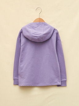 Kap??onlu Bask?l? Uzun Kollu Erkek ?ocuk Sweatshirt - Waikiki фото 2