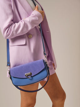 Замшевая сумка Azaro 31049 сиреневый закат