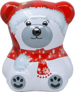 Черный дракон. Новый год. Медвежонок Новогодний (белый) 50 гр. жест.банка
