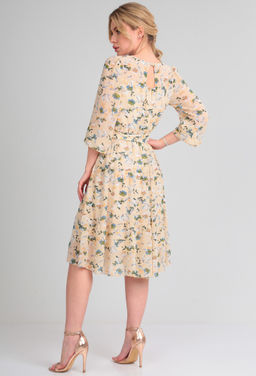Платье Verita 2202 бежевый цветы