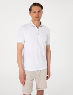 Beyaz Slim Fit Ti__rt