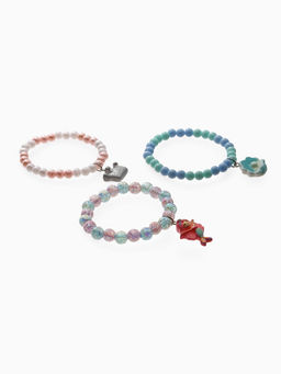 Браслет детский «Выбражулька», 3 шт. сияние, d=6 см русалка, корона, ракушка, цветной