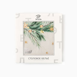 Скатерть новогодняя Этель Spruce mood, d=220 см +/-3 см с ВГМО, 100% хлопок, саржа 190 г/м?