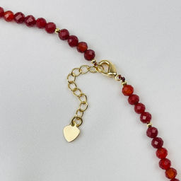 Бусы из Сердолика с кулоном