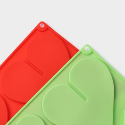 Цена за 4 шт. Форма для шоколада 3D Доляна Сердце, силикон, 17?29 см, 6 ячеек (8.5?6.2 см), МИКС