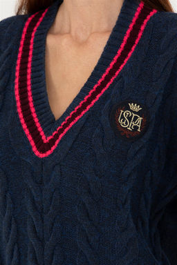 Женский темно-синий свитер - U.s. polo assn фото 14