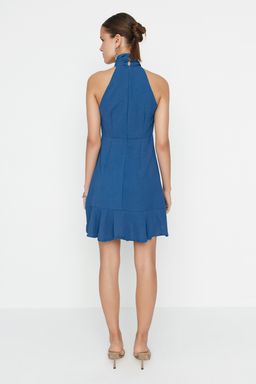 Haki Halter Yaka A Kesim Astarl? Mini Dokuma Elbise TWOSS21EL1538 - Trendyolmilla фото 10