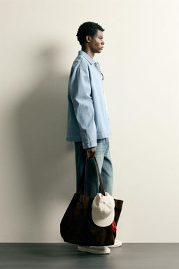 CAMISA DENIM BOXY FIT / Azul medio - Zara фото 4
