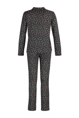 Yesil %100 Pamuklu Leopar Desenli Gomlek Pantolon Orme Pijama Tak?m? THMAW23PT00150