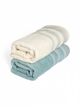 Набор махровых полотенец 50x90 голубой махровая ткань - Lucky фото 2