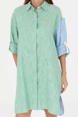 Женское зеленое тканое платье - U.s. polo assn фото 6