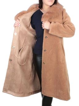 37235 BROWN Шуба женская искусственная Yi Ge - Fashion фото 7