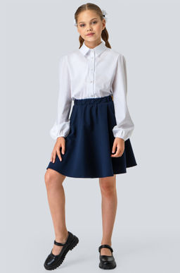 Хлопковая блузка из поплина для девочки Happyfox