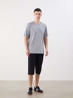 Bisiklet Yaka Bask?l? Erkek Ti??rt