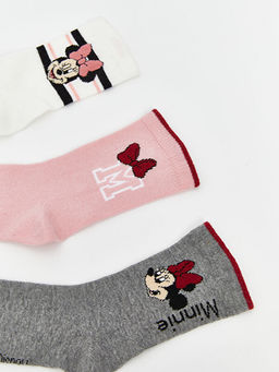 Minnie Mouse Desenli K?z ?ocuk Soket ?orap 5li
