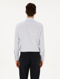 Gri Slim Fit Uzun Kollu G_mlek - Pierre cardin фото 5