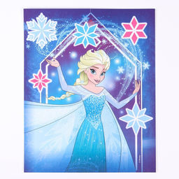 Фреска песком с блёстками «Холодное сердце», 9 цветов