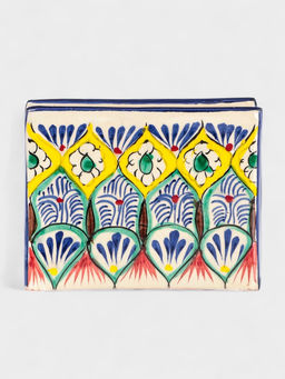 Салфетница узбекская Шафран «Риштанская керамика», 11.5×5.5×9 см, разноцветная