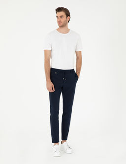 Lacivert Klasik Jogger Pantolon