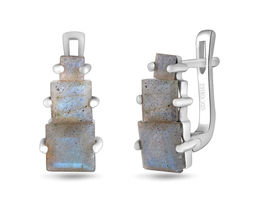 Серьги, лабрадорит, Джолина