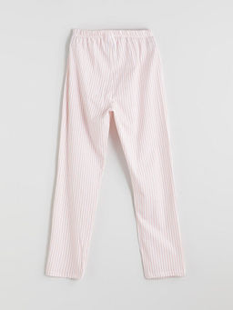 Beli Lastikli ?izgili K?z ?ocuk Pijama Alt