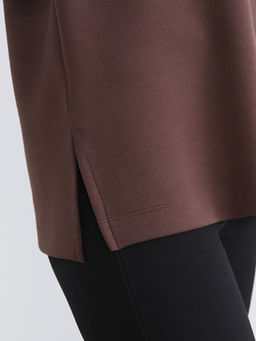 Bisiklet Yaka Oversize Kad?n Sweatshirt Tunik