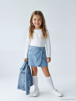 K?z ?ocuk Jean ?ort Etek