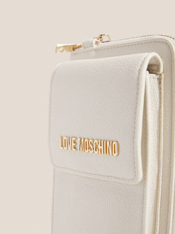 Женская сумка для смартфона LOVE MOSCHINO SLG SIGNATURE Артикул 4561389, молочно-белый  фото 2