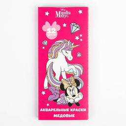 Акварель медовая в картонной коробке, 12 цветов, без кисти, Минни Маус - Disney фото 4