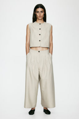 Pantalon culotte en mezcla de lyocell