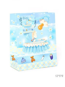 Цена за 12 шт. Пакет подарочный 12х15х6 С новорожденным / 310525 /уп 12/2400/ - Галеонтрейд фото 2