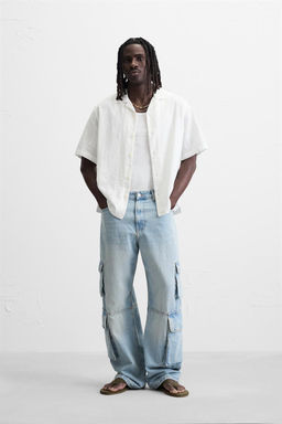 TEXTURED DENIM SHIRT - Zara фото 17