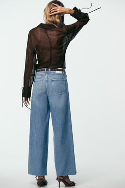 SEMI-SHEER SHIRT WITH TIES - Zara фото 7