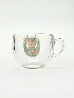 Кружка стеклянная новогодняя Оленёнок, 500 мл