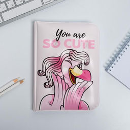 Подарочный набор новогодний, обложка на паспорт, и ежедневник антистресс, Flamingo winter party