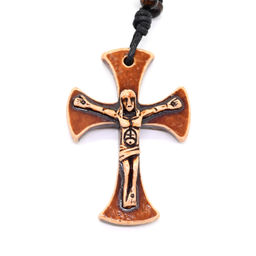 Подвеска Крест 45*65мм на шнурке 42-84см