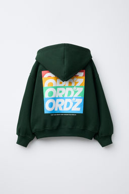 TEXT ZIP-UP HOODIE - Zara фото 2