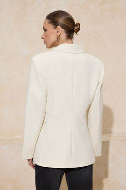 Koyu Kahverengi Fitted/Vucuda Oturan Tek Dugme Dokuma Astarl? Vatkal? Blazer Ceket TWOSS26BC00001 - Trendyolmilla фото 6