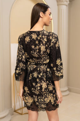 Короткий запашной халат Mia-Amore