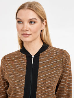 кардиган женский терракотовый с окантовкой - Glenfield фото 5