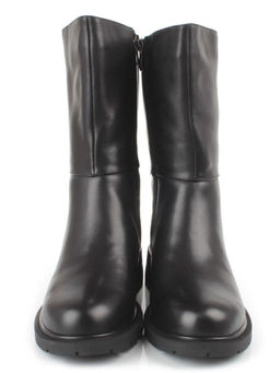 Z4209M BLACK Полусапоги зимние женские (натуральная кожа, натуральный мех)