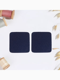 Цена за 4 шт. Заплатки для одежды, 5,5 × 5,5 см, клеевые, пара, цвет тёмно-синий